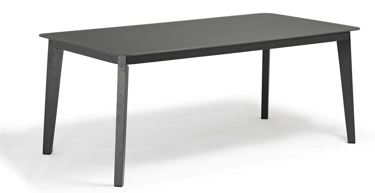 COUTURE Jardin Diva Rectangular Dining Table, Seats 6, Ceramic Glass Top in Anthracite