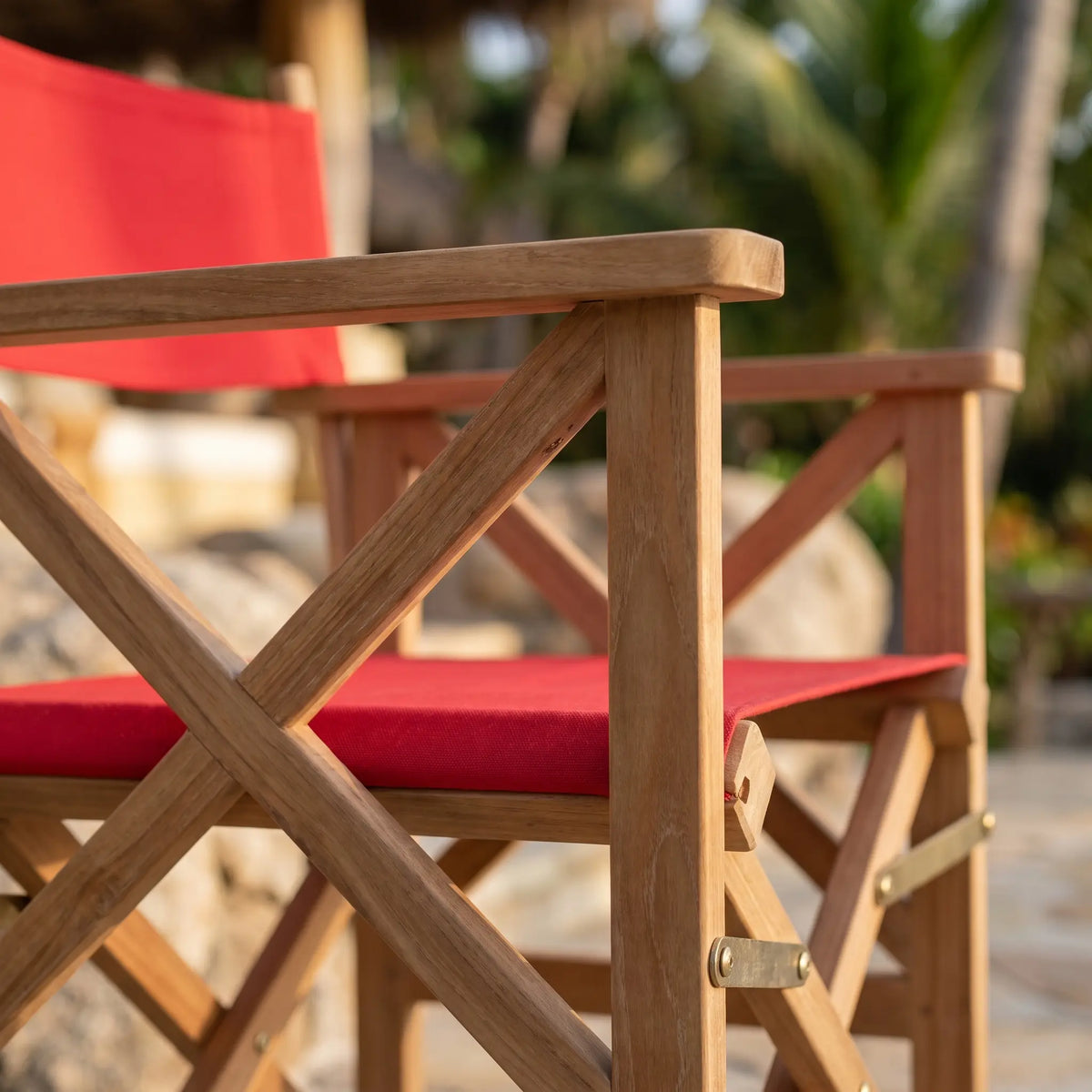 Anderson Teak Director Folding Armchair w/ Canvas