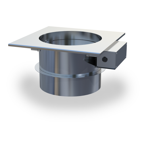Enervex MFD mechanical fireplace damper with actuator cover, chimney top damper