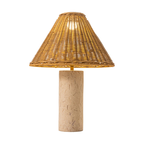 Kintal Outdoor Solar Table Lamp, Natural
