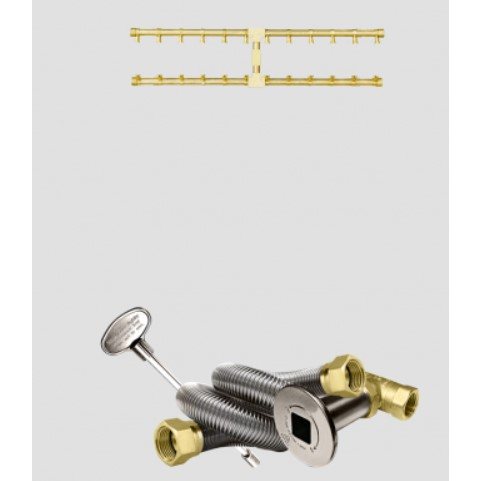 Firegear FG-PSBR-H30-NGK 30-inch Pro Series brass natural gas H-burner kit