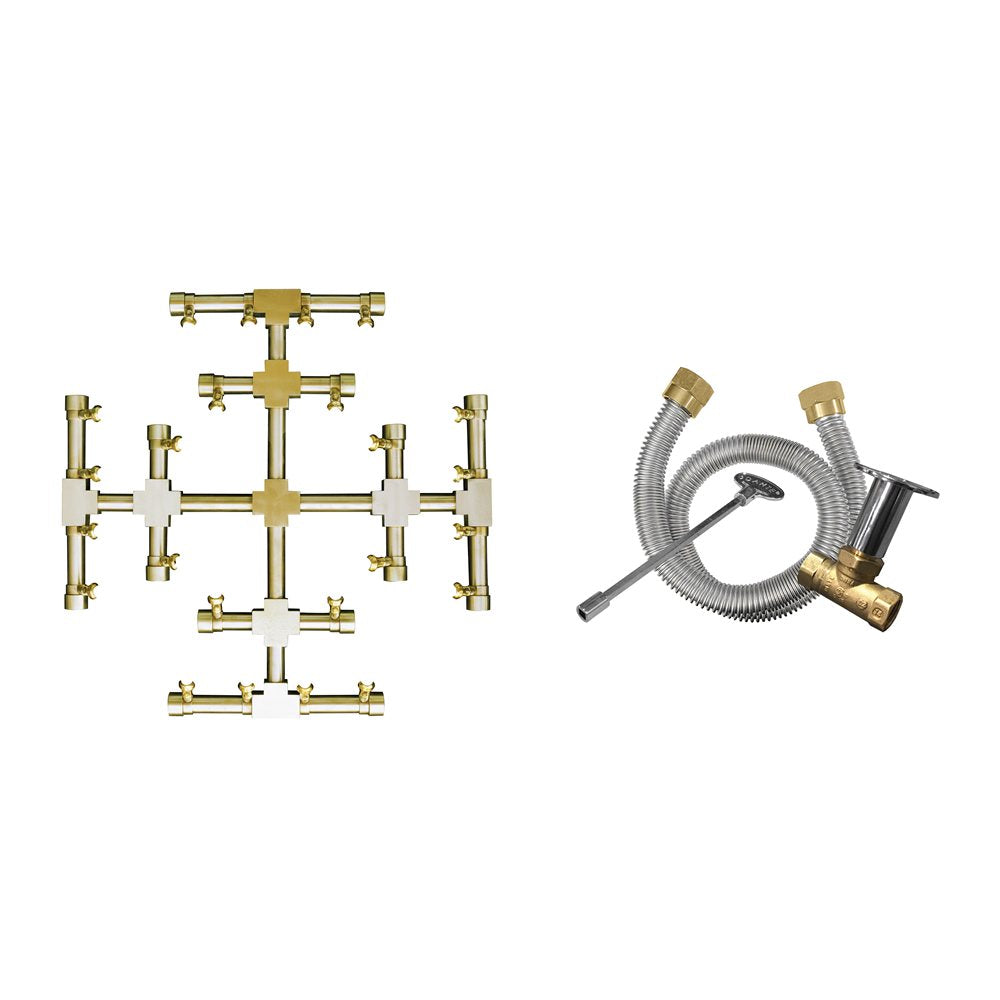 Firegear FG-PSBR-SF18-LPK 18-inch Pro Series brass snowflake propane kit