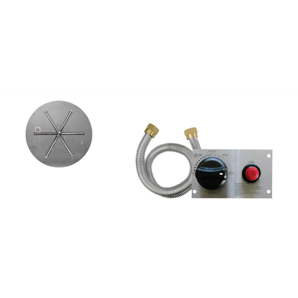 Firegear FPB-34DBS31TPSI-P 34-inch round flat propane TPSI burner system