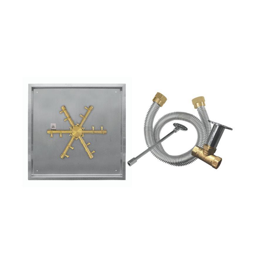 Firegear FPB-20SPSBR14MT-N 20-inch square drop-in natural gas Pro Burner system