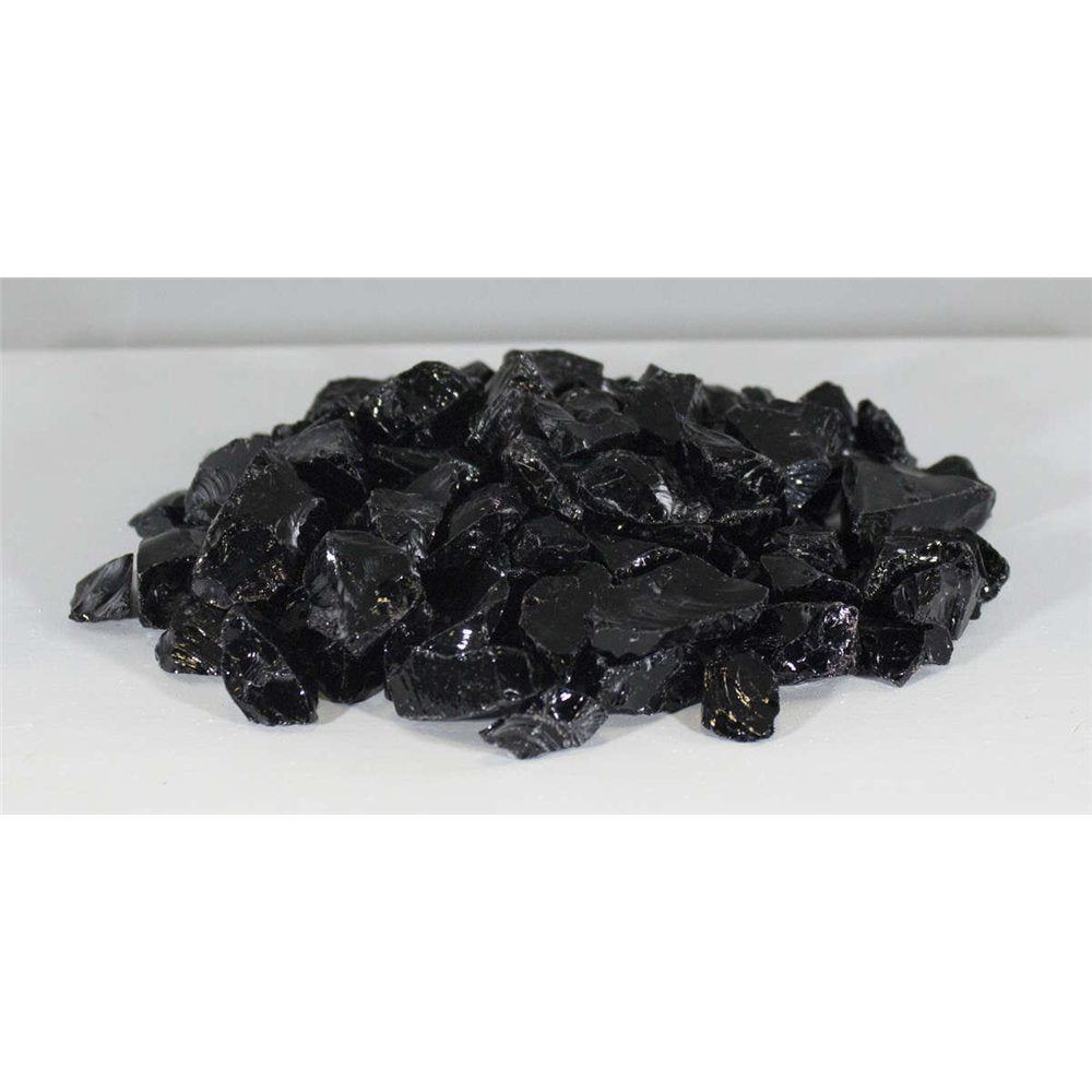 Firegear GL-BLACK-10 black fire glass 1/2 to 3/4 inch 10 lb bag