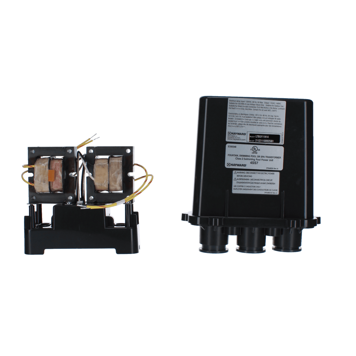 Hayward Universal ColorLogic Junction Box Transformer, 140W, 2 UCL, model LTBUY11H14