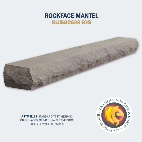 Lexington Hearth Rockface non-combustible limestone-look mantel shelf