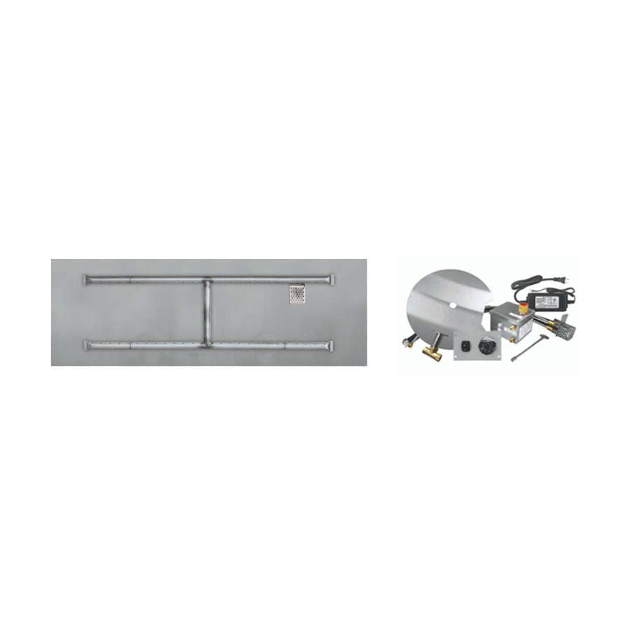 Firegear LOF-3614FHAWS-P 36 x 14 propane AWS linear flat H-burner system