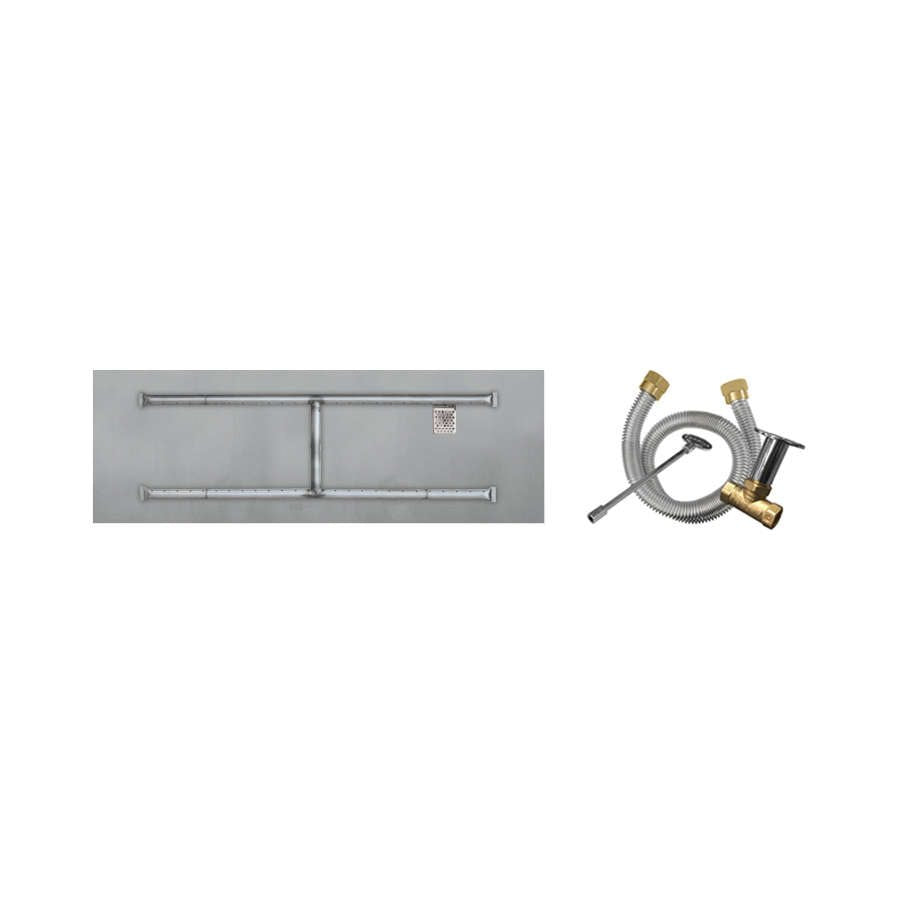 Firegear LOF-4814FHMT-N 48 x 14 natural gas Match Throw linear flat H-burner system