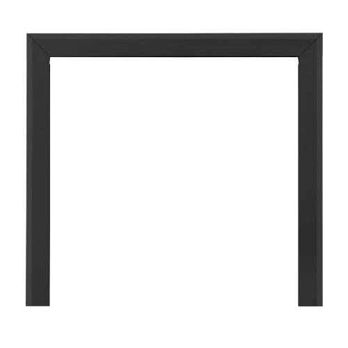 Napoleon BT36K black premium 3-inch bevelled trim kit installed around a 36-inch Napoleon gas fireplace opening