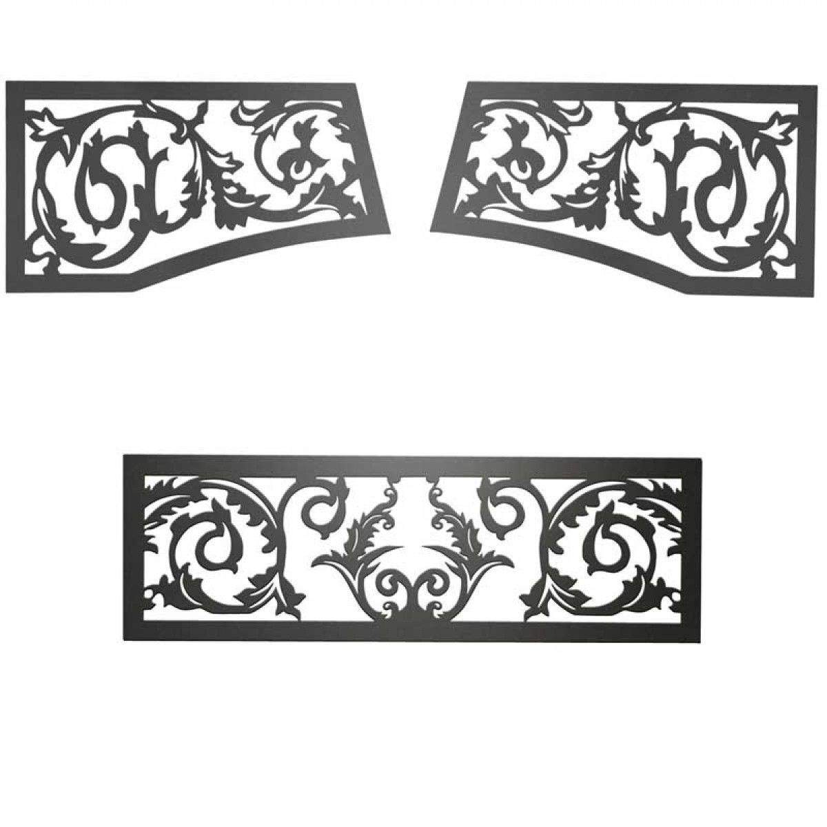 Napoleon Victorian Ornamental Insets, Metallic Black, for Vittoria