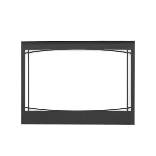 Napoleon Z42F Black Zen decorative fireplace front with geometric minimalist design for 42-inch fireplaces