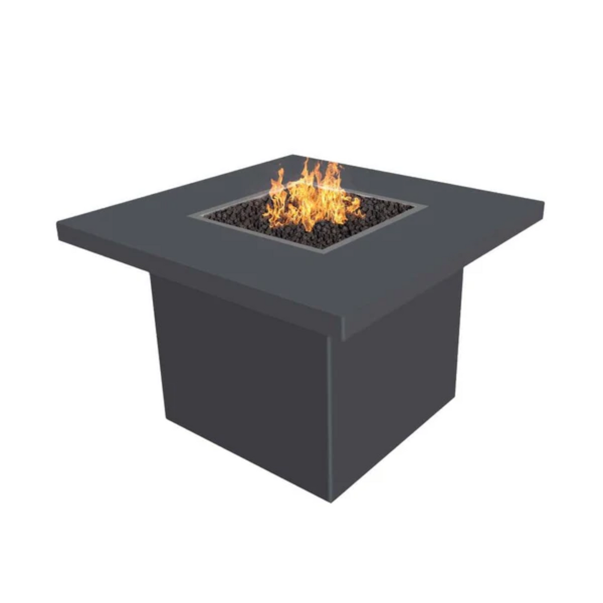 The Outdoor Plus Bella Fire Table, 36-inch, square, stainless steel