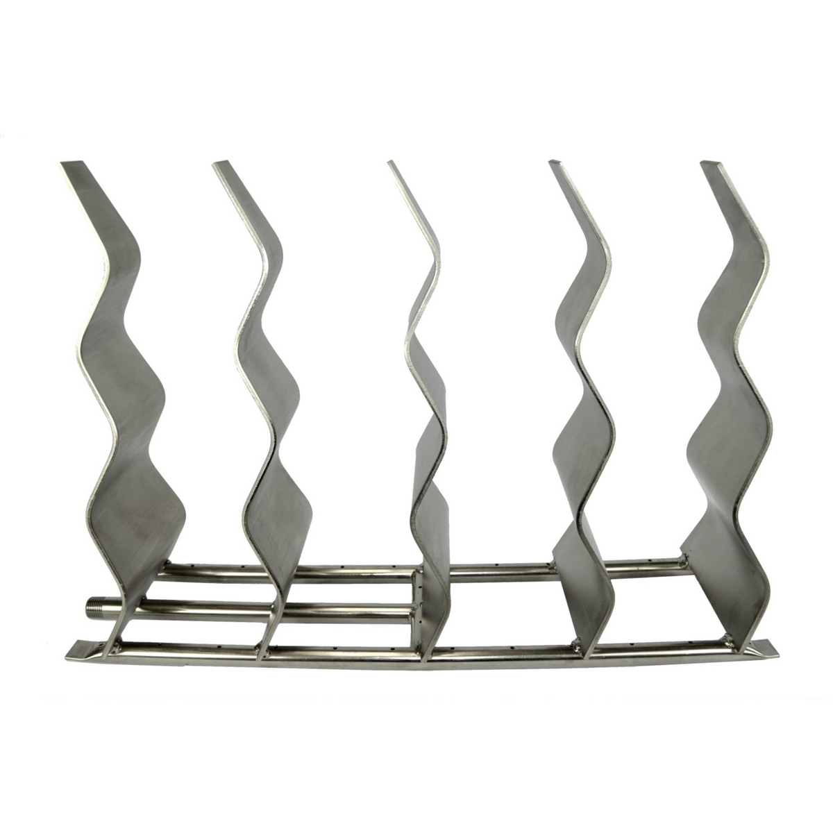The Outdoor Plus Fireplace Waves, 6 inch x 24 inch, Stainless Steel, model OPT-WBS24