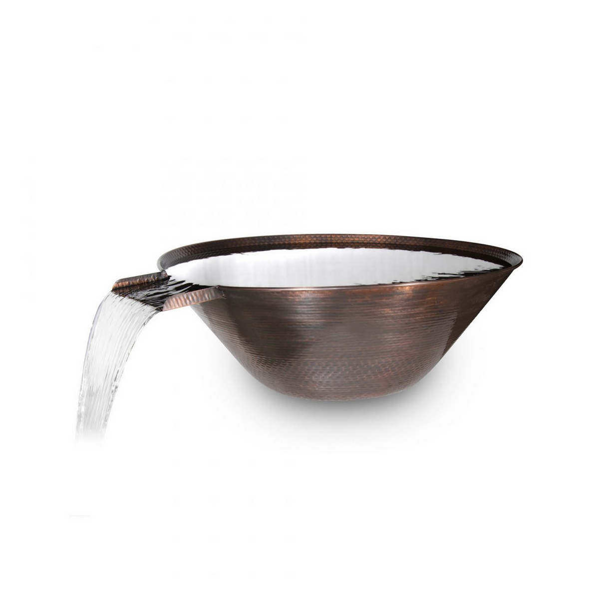 The Outdoor Plus Remi Water Bowl, 31 inch, Hammered Copper, model OPT-31RCWO