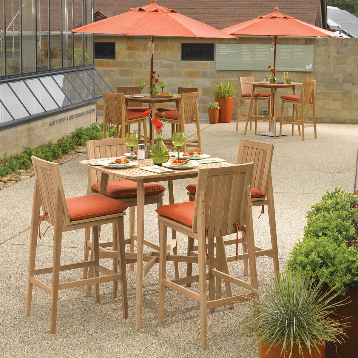 Oxford Garden Islay Teak 36 inch Square Bar Table, view 3