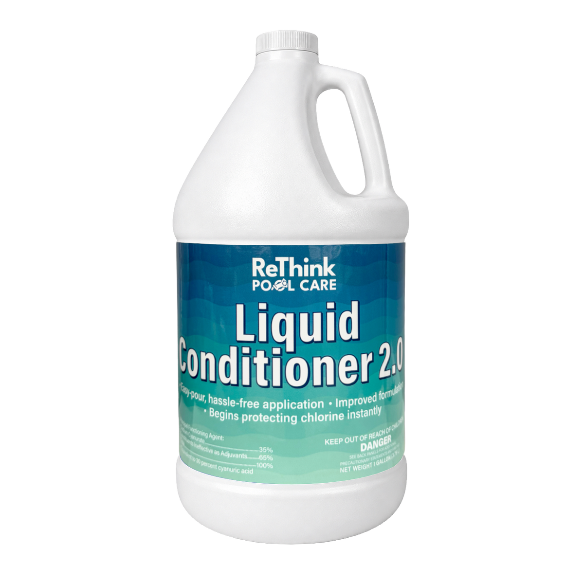 ReThink Pool Care Liquid Conditioner 2.0 pool chlorine stabilizer