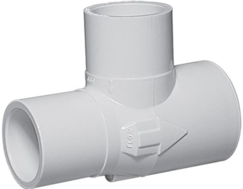 Waterway Plastics Gunite Venturi Tee, 1 inch x 1 inch Spigot x 3/4 inch, model 210-3330
