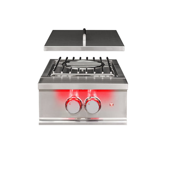 True Flame TFPB built-in power burner in stainless steel