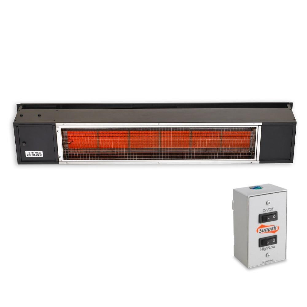 Sunpak 12042 S34 B TSH Black Two Stage 25,000 And 34,000 BTU 48" Infrared Heater Natural Gas