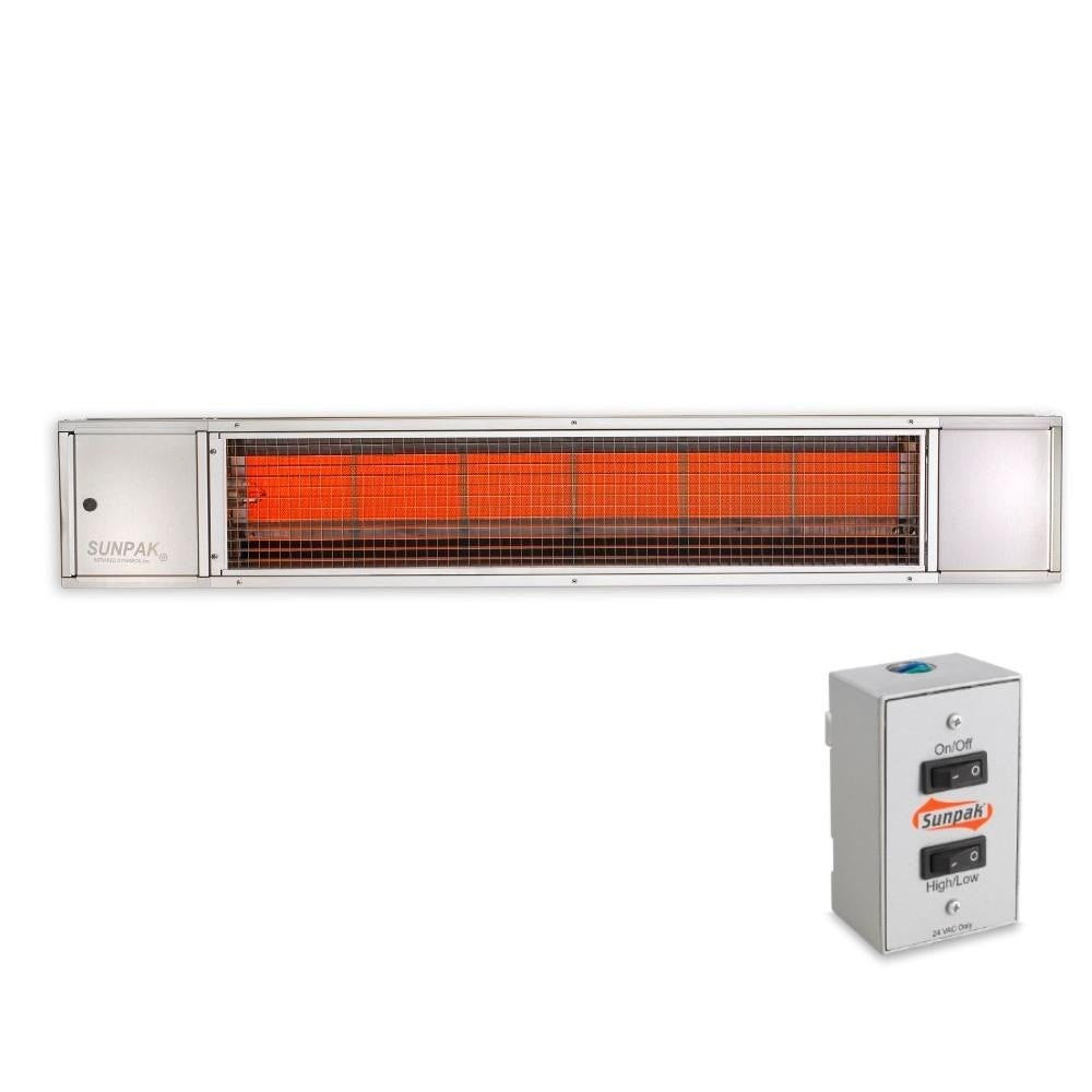 Sunpak 12040 S34 S TSH Stainless Steel Two Stage 25,000 And 34,000 BTU 48" Infrared Heater Natural Gas