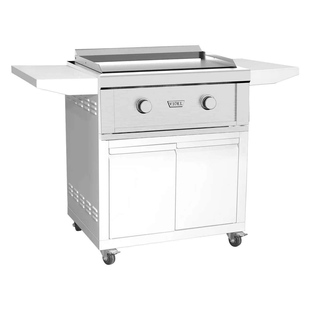 Videl Grills Griddle Cart, 30-inch, in white