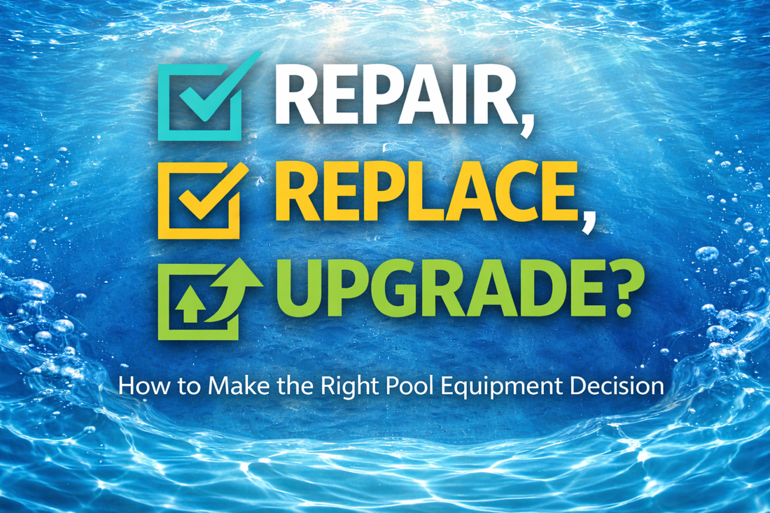 How to make the right pool equipment decision. Repair, replace upgrade