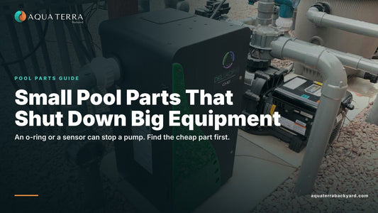 Small Pool Parts That Shut Down Big Equipment, over a pool equipment pad.