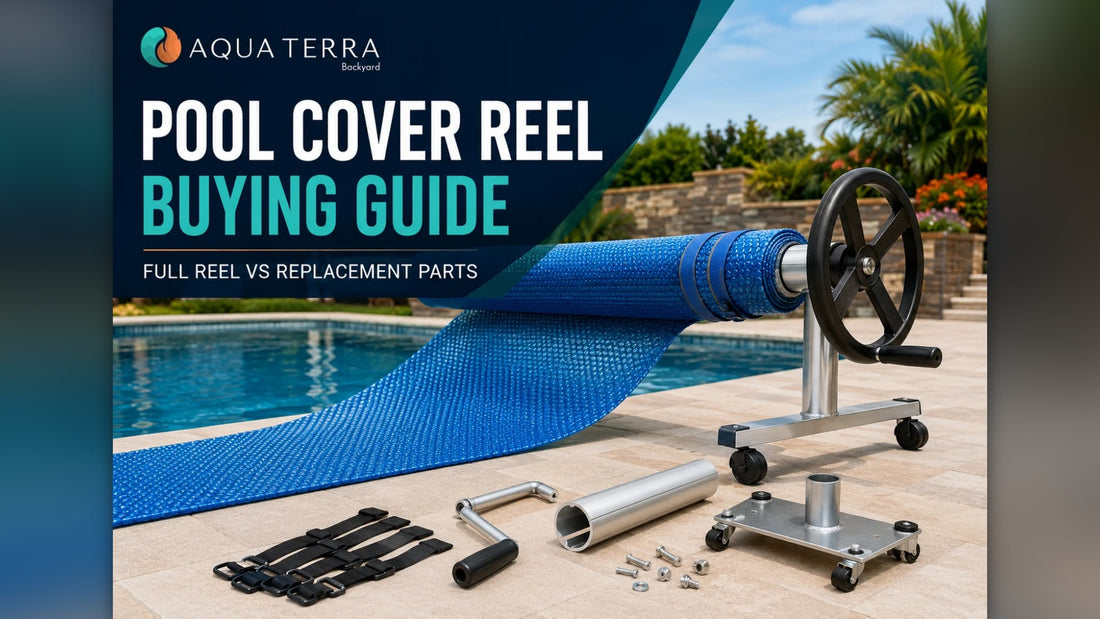 Pool Cover Reel Buying Guide: full reel vs replacement straps, tubes, handles, bases and hardware