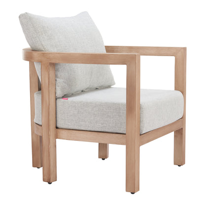 Leto Outdoor Patio Armchair, Gray