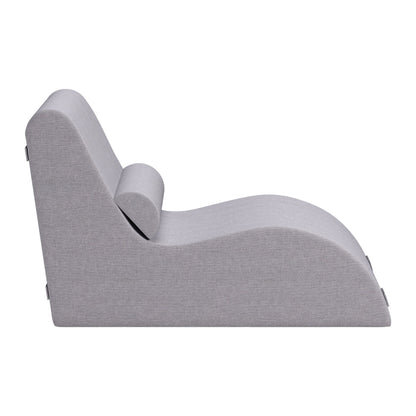Luanda Outdoor Patio Chaise Lounge, Gray
