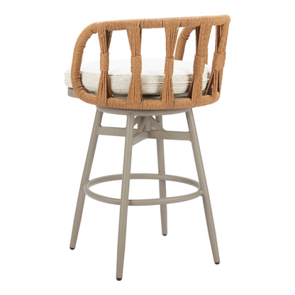 Safal Outdoor Patio Swivel Barstool, Multicolor