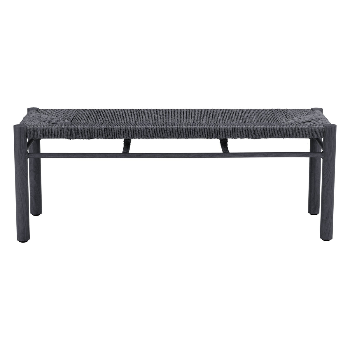 Iska Outdoor Patio Bench, Black