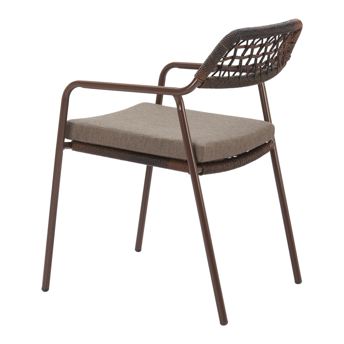 Rio Outdoor Patio Dining Chair, Set of 2, Brown