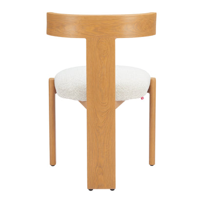Tiana Outdoor Patio Dining Chair, Natural & Beige
