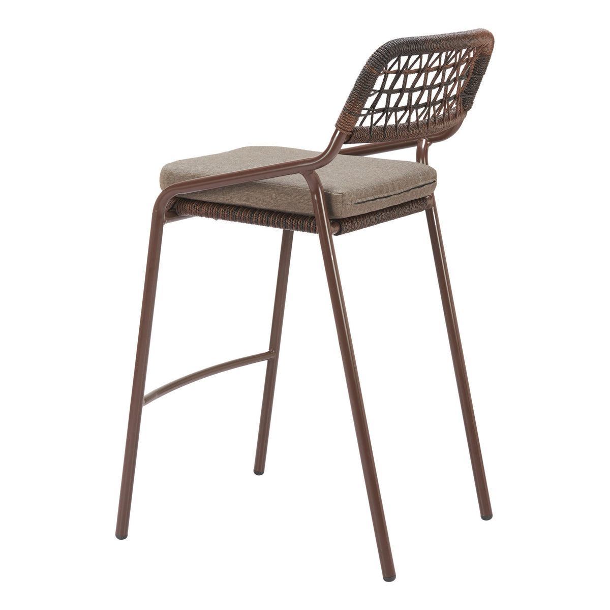 Rio Outdoor Patio Barstool, Set of 2, Brown