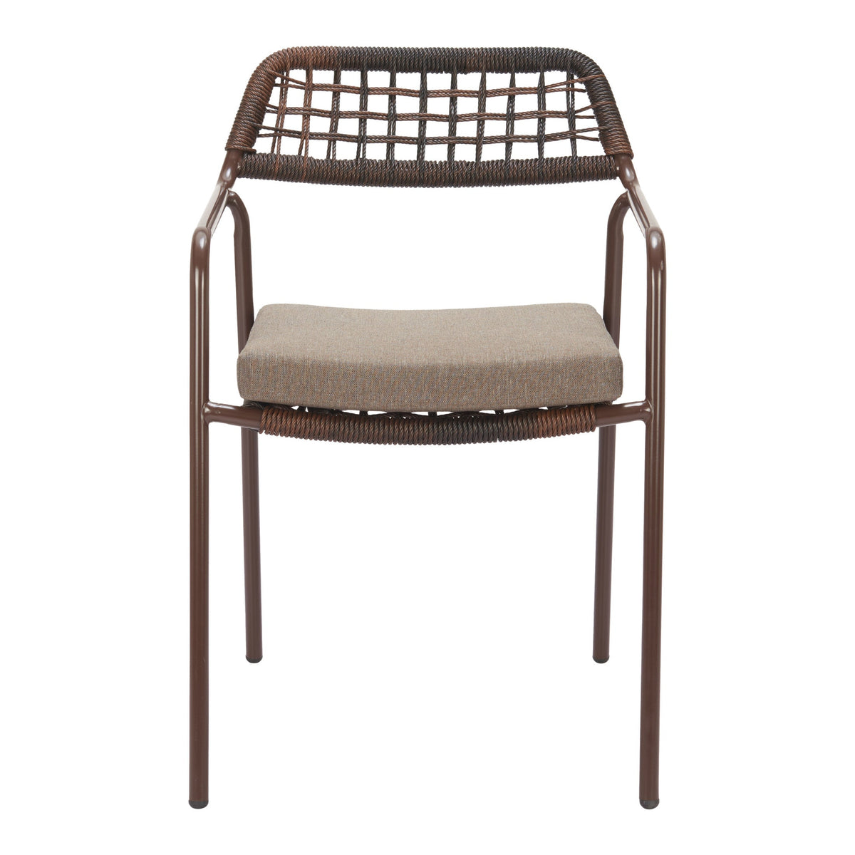 Rio Outdoor Patio Dining Chair, Set of 2, Brown