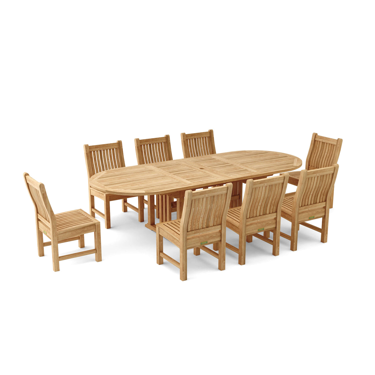 Anderson Teak Sahara 9-Piece Dining Set w/ Stacking Side Chair