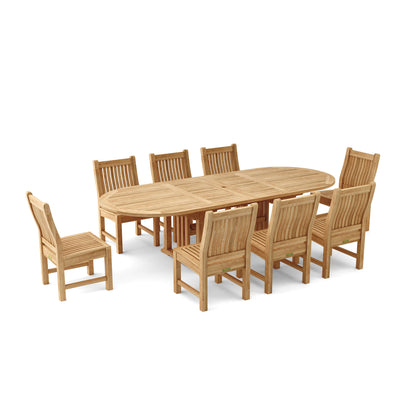 Anderson Teak Sahara 9-Piece Dining Set w/ Stacking Side Chair