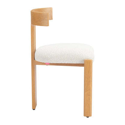 Tiana Outdoor Patio Dining Chair, Natural & Beige