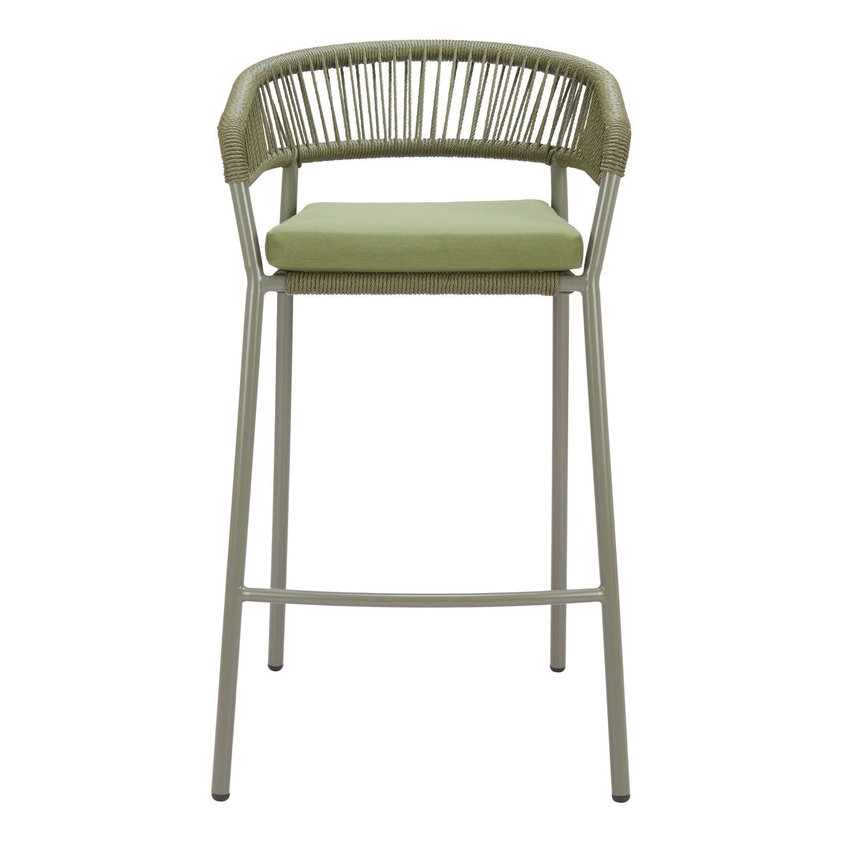 Skye Outdoor Patio Barstool, Set of 2, Green