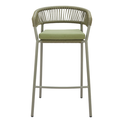 Skye Outdoor Patio Barstool, Set of 2, Green