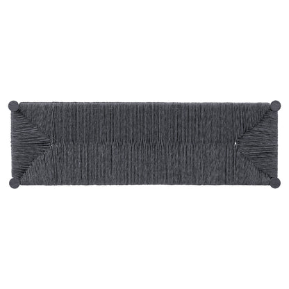 Iska Outdoor Patio Bench, Black