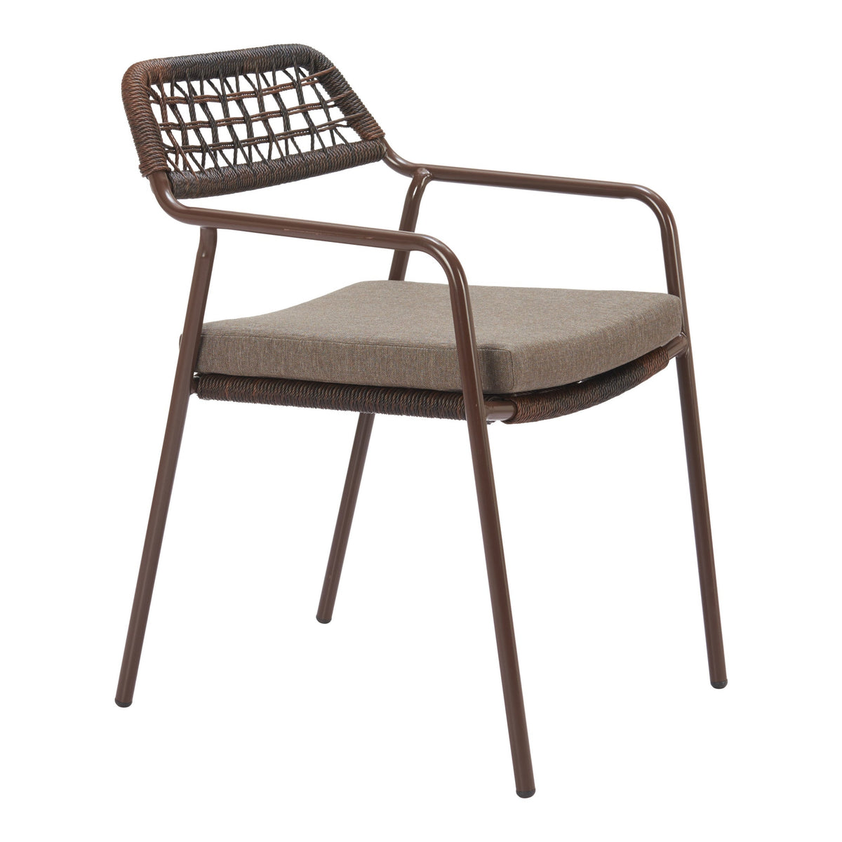 Rio Outdoor Patio Dining Chair, Set of 2, Brown