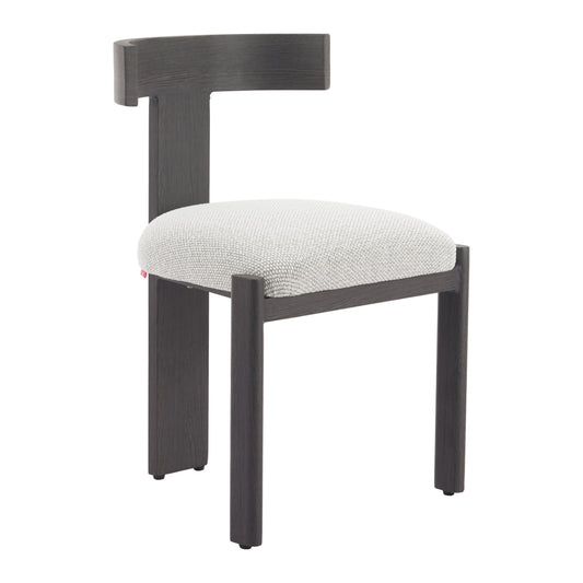 Tiana Outdoor Patio Dining Chair, Black & Beige