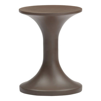 Arka Outdoor Patio Side Table, Brown