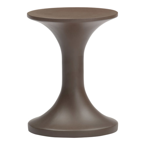 Arka Outdoor Patio Side Table, Brown