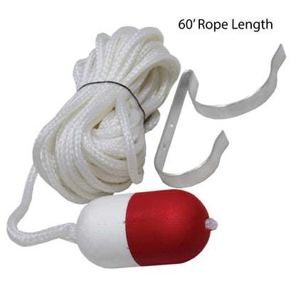 Kemp USA Throw Rope with Float and Ring Buoy Holder, Kemp USA