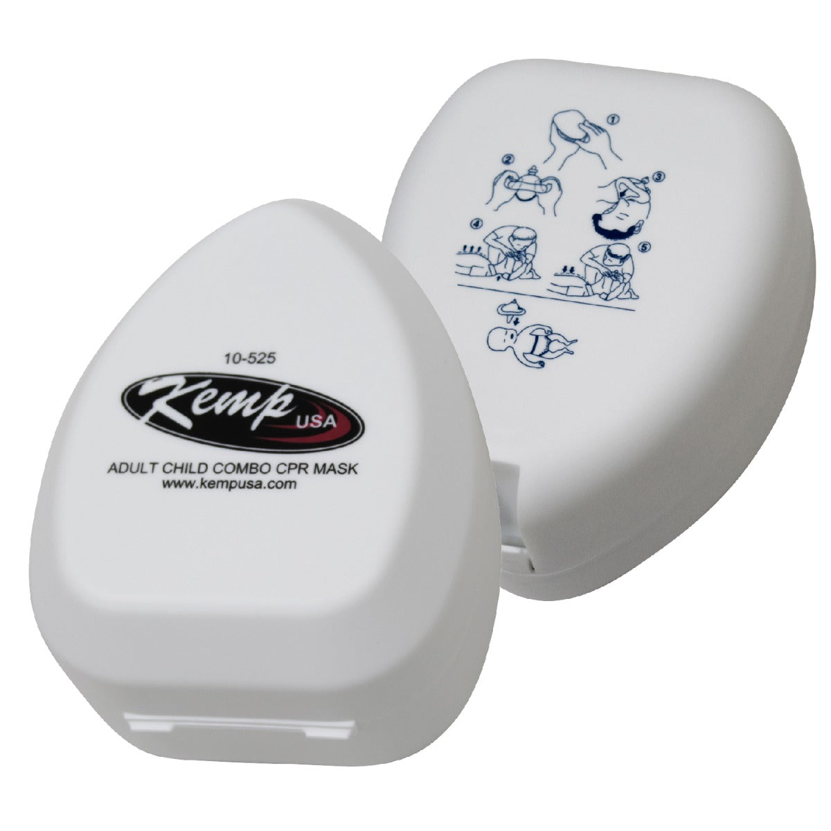 Kemp USA Adult Child and Infant CPR Mask Combo with Gloves and Wipe, Kemp USA