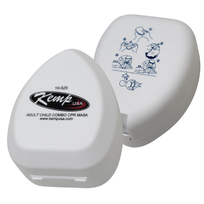 Kemp USA Adult Child and Infant CPR Mask Combo with Gloves and Wipe, Kemp USA